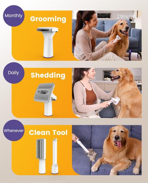 Imagem de Kit de aspirador e higiene para pêlos de cães One isall Low Noise 12kPa