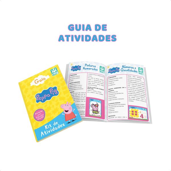 Imagem de Kit de Atividade Jogo da Memória Pintura Dominó Peppa Pig Brinquedo Educação Infantil Lógica Presente - Nig 0527