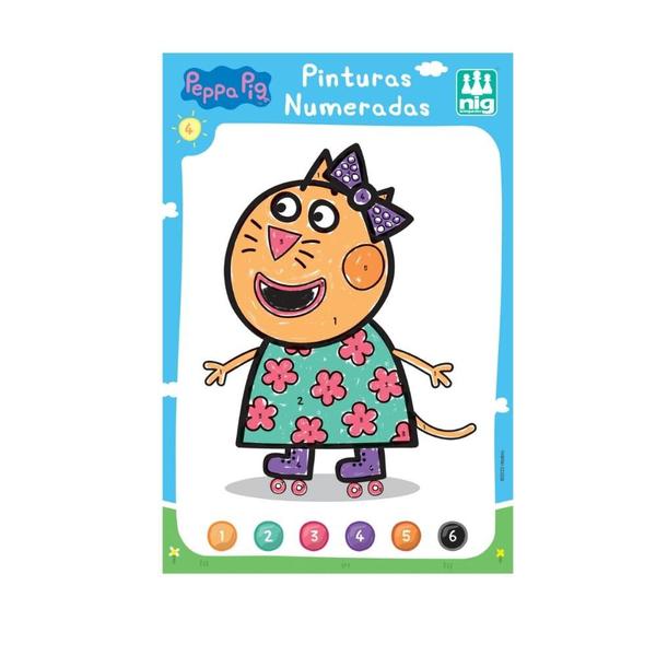 Kit de Atividades Educativo Peppa Pig Infantil Pintura Memória Dominó - Nig Brinquedos Imagem de Kit de Atividades Educativo Peppa Pig Infantil Pintura Memória Dominó