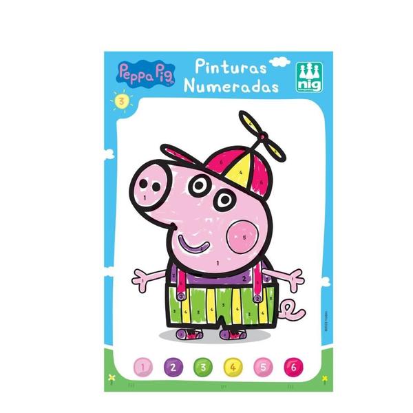 Kit de Atividades Educativo Peppa Pig Infantil Pintura Memória Dominó - Nig Brinquedos Imagem de Kit de Atividades Educativo Peppa Pig Infantil Pintura Memória Dominó