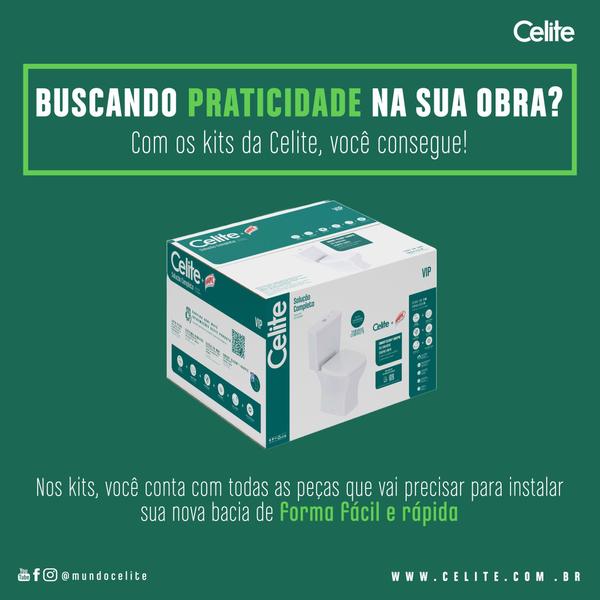 Imagem de Kit de Bacia com Caixa Acoplada 3/6l e Itens de Instalação City Celite