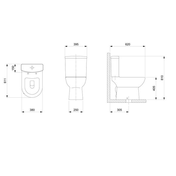 Kit de Bacia com Caixa Acoplada com Assento Termofixo e Itens de Instalação Smart Celite Imagem de Kit de Bacia com Caixa Acoplada com Assento Termofixo e Itens de Instalação Smart Celite