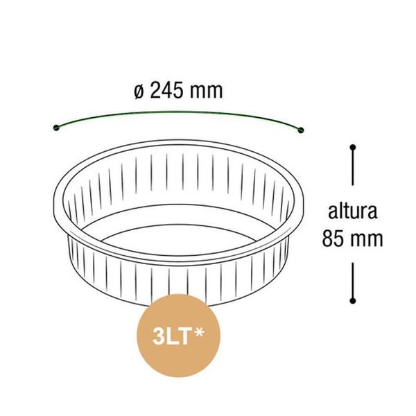 Imagem de Kit de Bacias Plásticas 4PÇS P/ Restaurante Cinza Arqplast