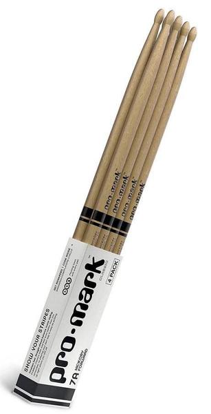 Imagem de Kit de Baquetas Promark Padrão com 4 Pares 7A Clássica TX7AW em Classic Hickory Made in USA