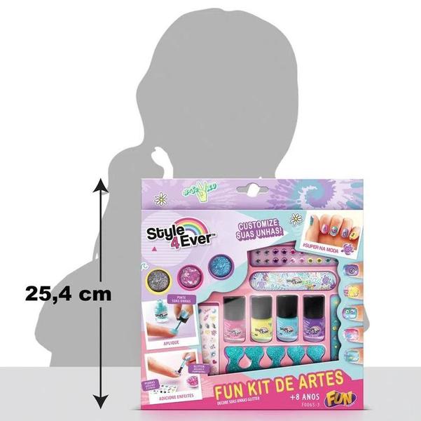 Imagem de Kit De Beleza Infantil Decore Suas Unhas Glitter Fun