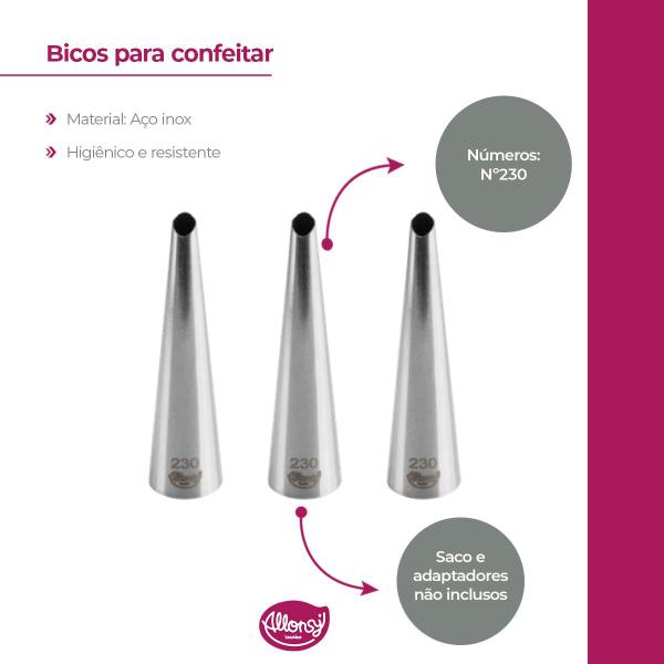 Imagem de Kit de bico para confeitar bolos e doces modelo perle 3 un