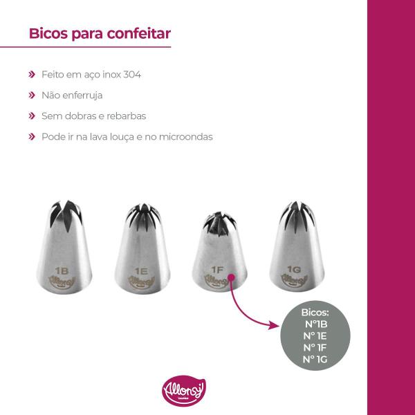 Imagem de Kit de bico para confeitar bolos modelo flor de pitanga 4