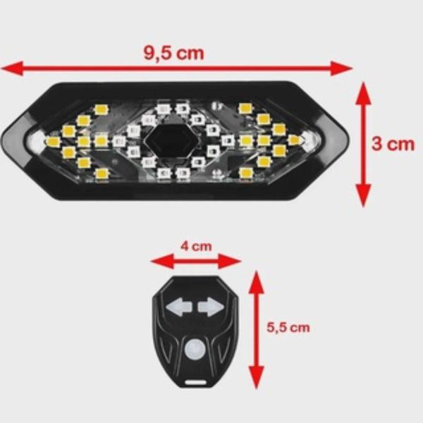 Imagem de Kit de Bike Lanterna Frontal + Sinalizador Traseiro com Seta Acessórios de Ciclismo