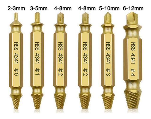 Imagem de Kit De Bits Extratores De Parafusos Danificados Com 6 Peças