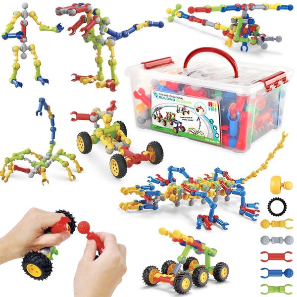 Imagem de Kit de blocos de construção Afomida STEM Toys 125 unidades para crianças de 3 a 10 anos