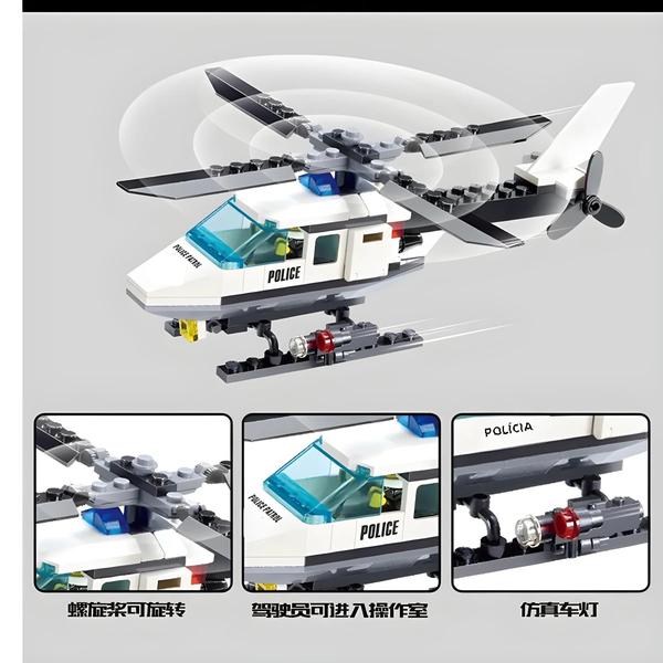 Imagem de Kit de Blocos de Construção de Helicóptero - Modelo MOC City Classic