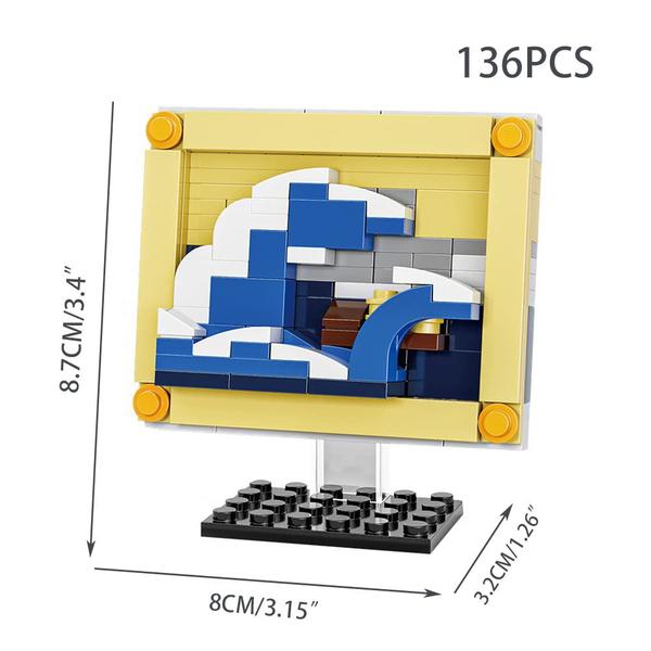 Imagem de Kit de Blocos de Construção MIKEMENG Kanagawa MOC - Compatível com Lego - Brinquedo Educacional STEM