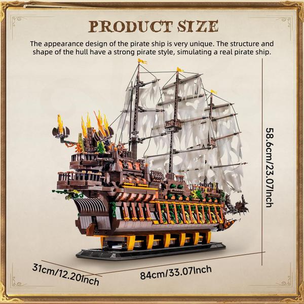 Imagem de Kit de blocos de construção Mold King Pirates Ship Dutchman 4364+