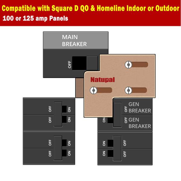 Imagem de Kit de bloqueio de gerador Natupal compatível com Square D QO