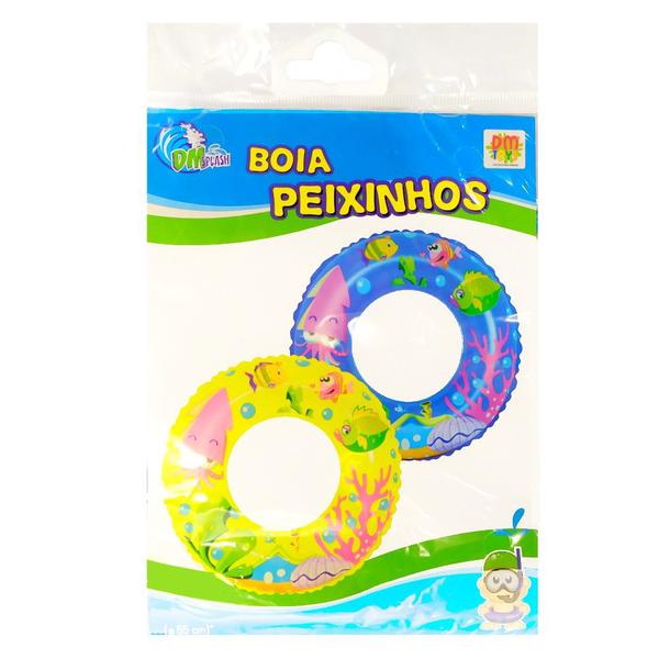 Imagem de Kit de Boia Infantil de Cintura Estampa de Peixinhos 55cm