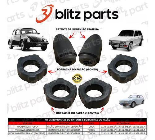 Imagem de Kit De Borrachas Do Batente E Do Facão Fusca/brasilia
