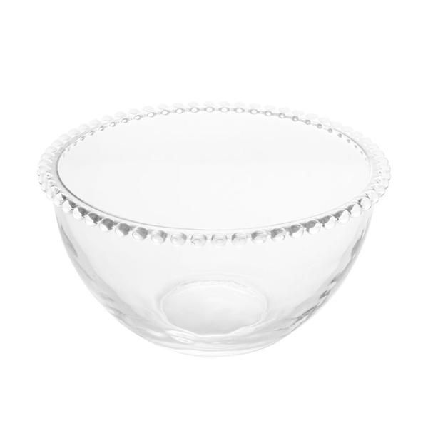 Imagem de Kit De Bowls Tigelas De Cristal Pearl 14cm Com Saladeira Grande 21cm