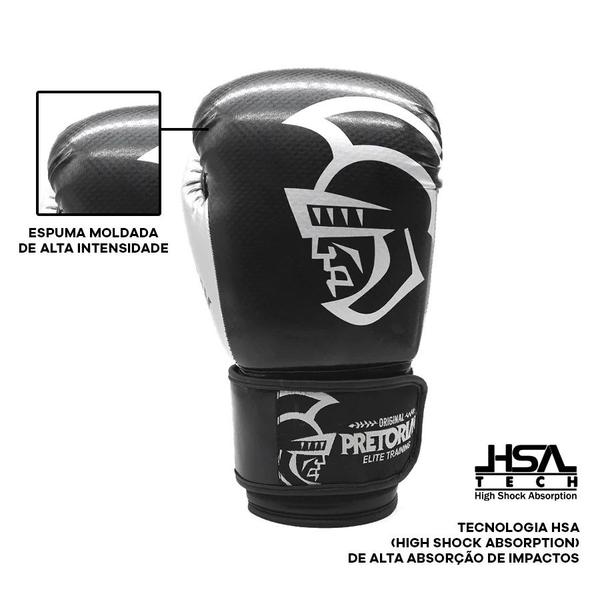 Imagem de Kit de Boxe/Muay Thai Pretorian Elite Training - Preto/Prata