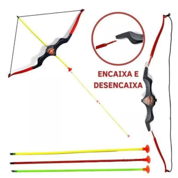 Imagem de Kit de Brinquedo Arco e Flecha com Bolsa e Flechas Ventosas