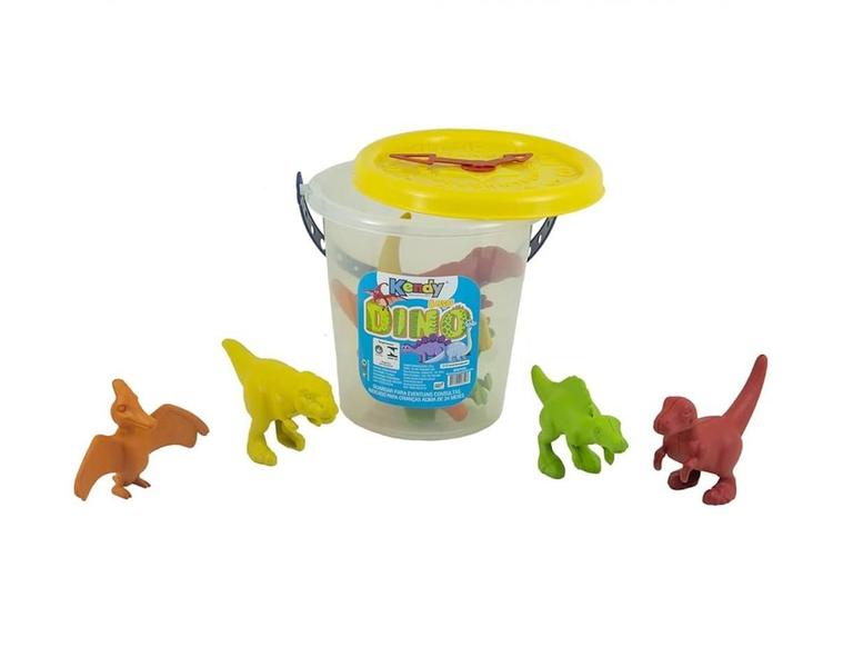 Imagem de Kit De Brinquedo Balde Dinossauros Dino Divertido Colorido