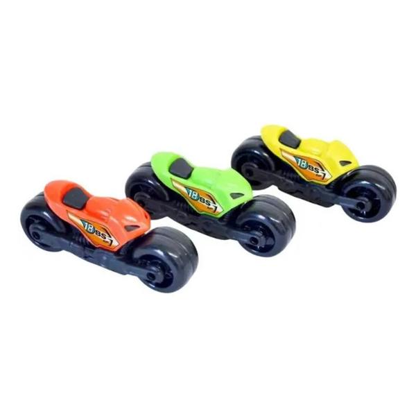 Imagem de Kit De Brinquedos Com 3 Motinhas Brinquedo Moto Infantil Menino