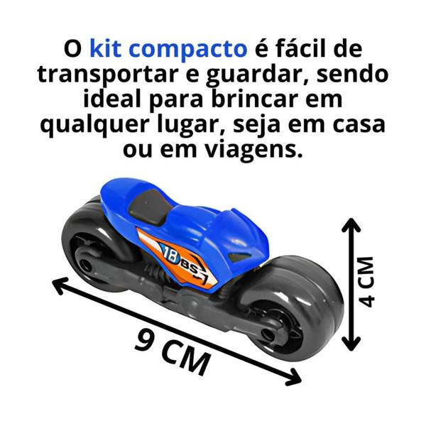 Imagem de Kit De Brinquedos Com 3 Motinhas Brinquedo Moto Infantil Menino