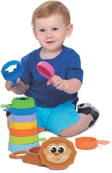 Imagem de Kit De Brinquedos Didático Barco + Cubinhos 5 Em 1 + Empilha