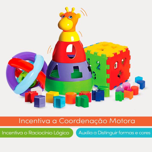 Imagem de Kit de Brinquedos Educativos Bebês Menino e Menina 1 ano