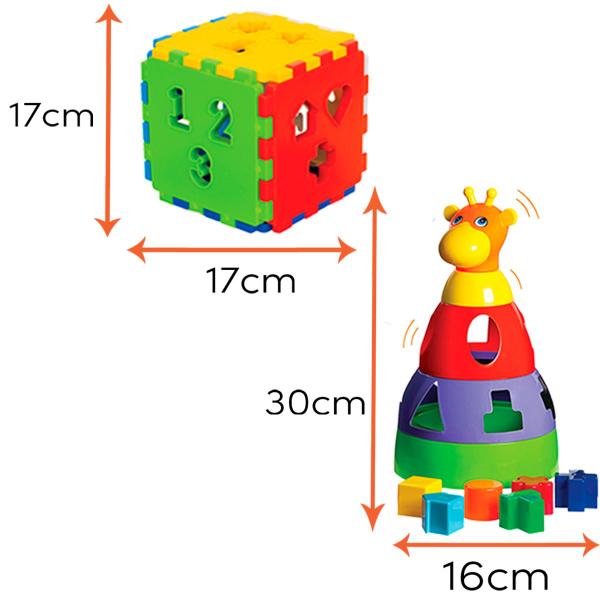 Imagem de Kit de Brinquedos Educativos Infantil para Bebês 1 Ano Menino e Menina