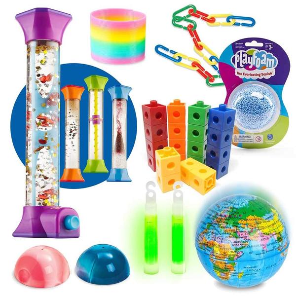 Imagem de Kit de brinquedos Sensory Fidget hand2mind com 128 peças para crianças