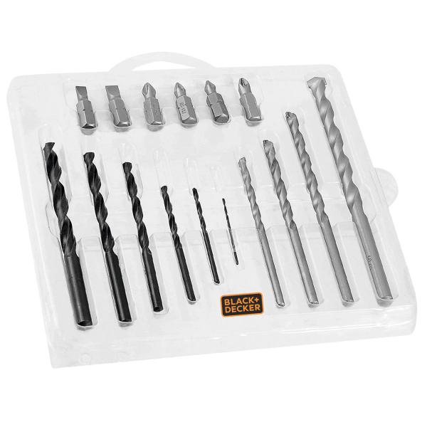 Imagem de Kit de Brocas 1 a 8mm e Pontas Bits 16 peças Metal Concreto