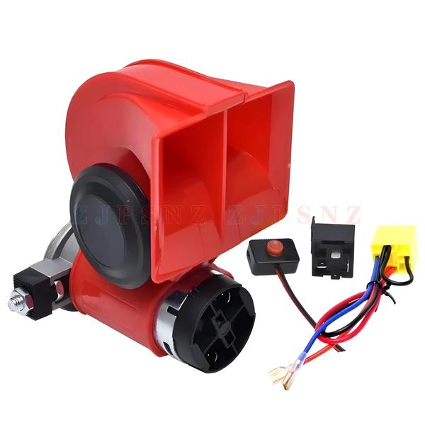 Imagem de Kit de Buzina de Ar Dupla 12V/24V - Super Alto para Carro, Caminhão, SUV, RV e Trem