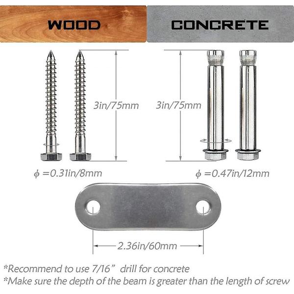 Imagem de Kit de cabide Wokex em aço inoxidável para punching Bag Swing