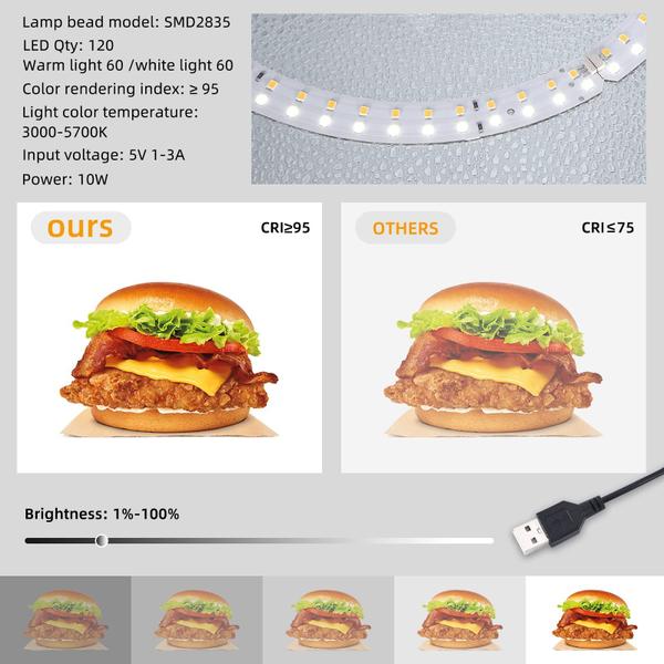 Imagem de Kit de caixa de luz para estúdio fotográfico Lightdow 12x12 com 120 LEDs