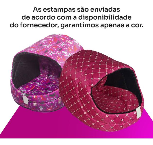 Imagem de Kit De Cama Caminha Toca Iglu Para Pet Cachorro Gato Nylon