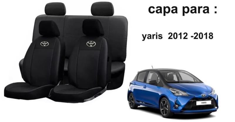 Imagem de Kit de Capa de Couro + Capa de Cobrir + Limpador de Parabrisa Personalizados para Yaris 12-18