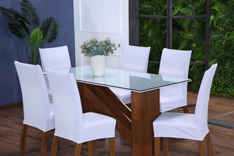Kit de Capas de Cadeira Estofada 4 Lugares Mesa de Jantar Protege Muda a Decoração Malha Helanca Lisa - Ametista Decorações Imagem de Kit de Capas de Cadeira Estofada 4 Lugares Mesa de Jantar Protege Muda a Decoração Malha Helanca Lisa