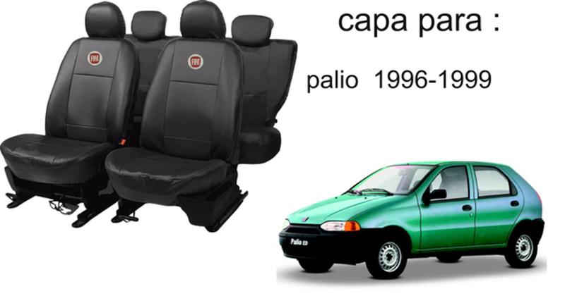 Imagem de Kit de Capas de Couro para Palio 1998 - Couro Impermeável + Chaveiro + Capa de Volante