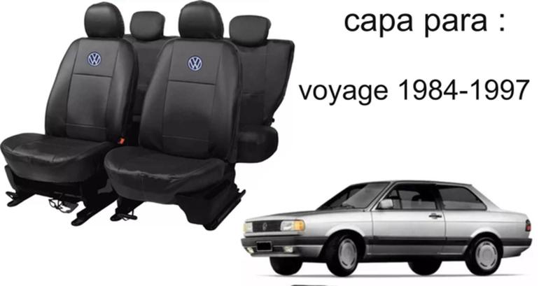 Imagem de Kit de Capas de Couro para Voyage 1994 - Couro Impermeável + Chaveiro + Capa de Volante