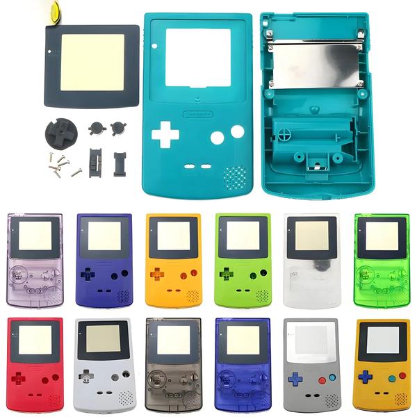 Imagem de Kit de Carcaça e Botões para Game Boy Color - Com Parafusos e Adesivos