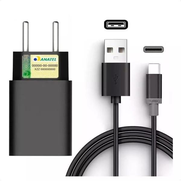 Imagem de Kit de Carregador Turbo Android Power 30W 4.0, Entrada Tipo C + Cabo USB Tipo C 1m, Carregador de Parede Universal Premium