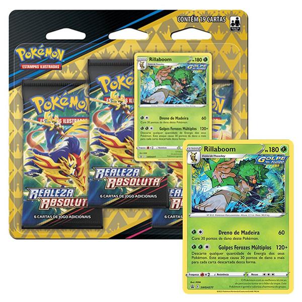 Imagem de Kit de Cartas Pokemon Blister Triplo Realeza Absoluta 3 Pacotes + 1 Carta