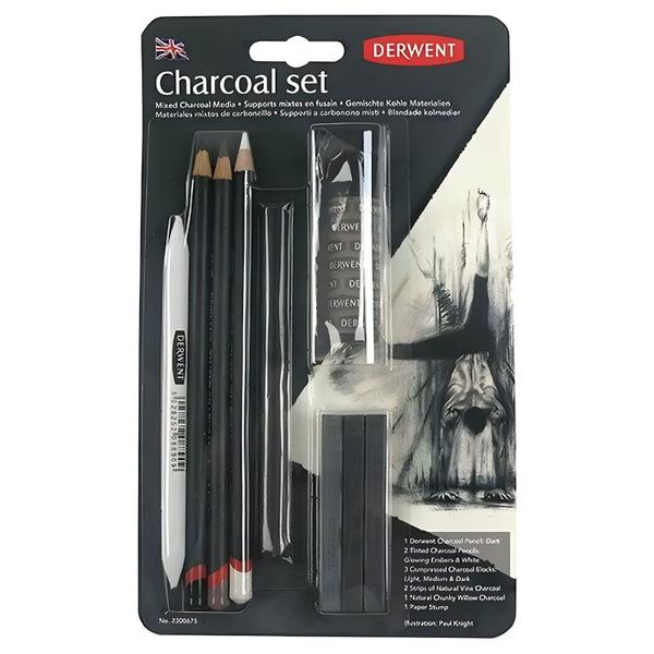 Imagem de Kit de Carvão com 10 Peças Derwent Charcoal Set