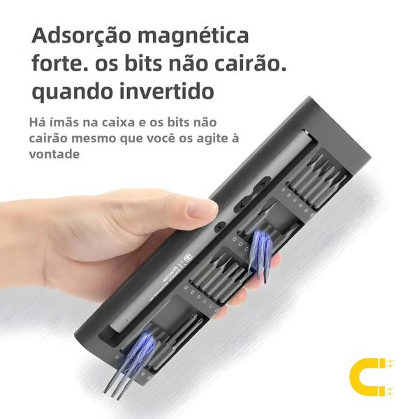 Imagem de Kit de Chave de Fenda Elétrica Recarregável 51 em 1 - Sem Fio e de Precisão