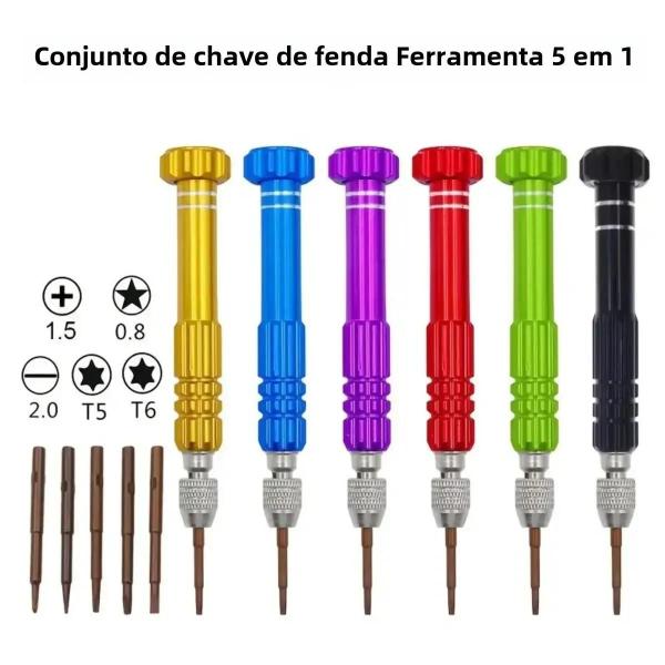 Imagem de Kit De Chave De Fenda Pequena Multifuncional 5 Em 1, Óculos De Sol, Eletrônica, Celular, Ferramenta