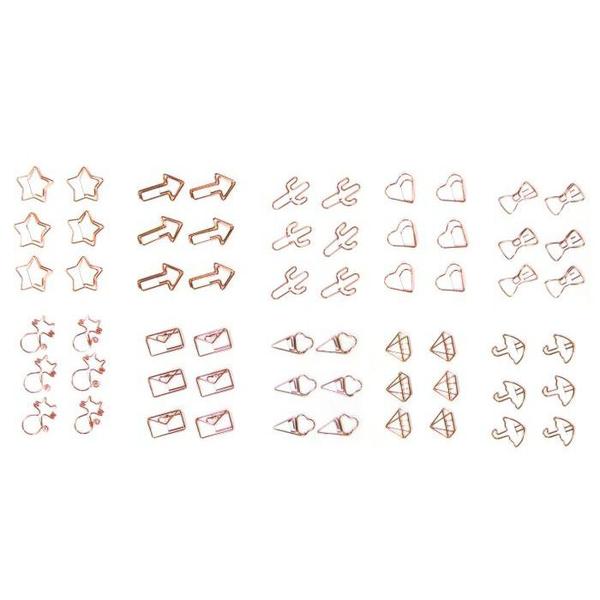 Imagem de Kit de Clips para Papel Cor Rose Gold com 6 Unidades - Interponte / WX Gift