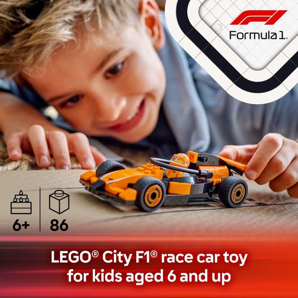 Imagem de Kit de construção de brinquedos LEGO City F1 Driver com carro de corrida McLaren 60442