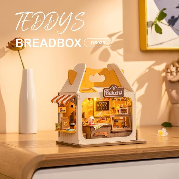 Imagem de Kit de construção de minicasas DIY Wowood Teddy's Breadbox DS033