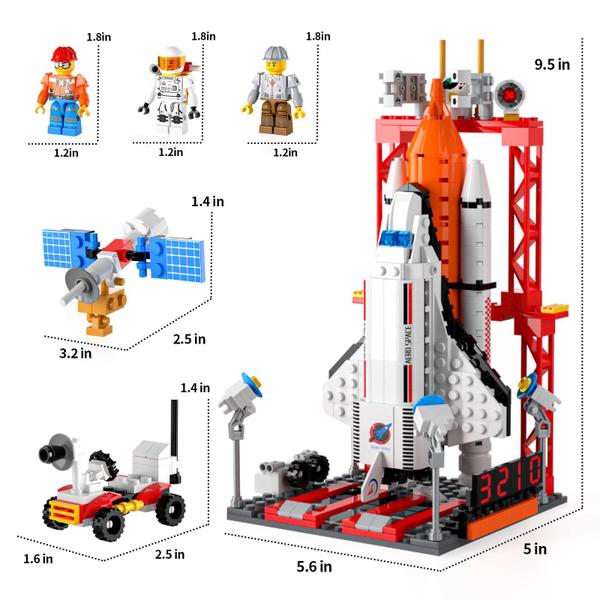 Imagem de Kit de construção do ônibus espacial de exploração espacial TEMI 588PCS de 6 a 12 anos