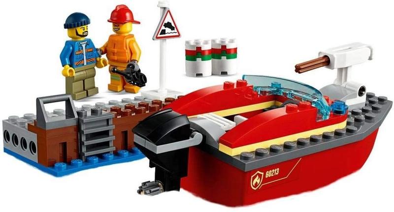 Imagem de Kit de construção LEGO City Dock Side Fire 60213 (97 peças)